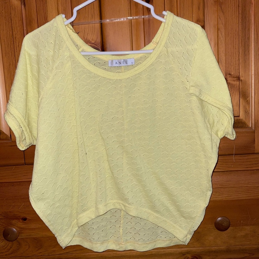 yellow crop top